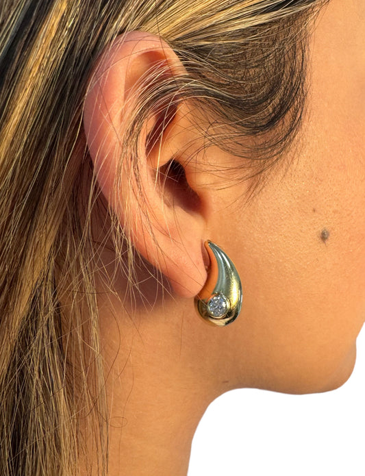 New 14K CZ Drop Earrings. H.J™️