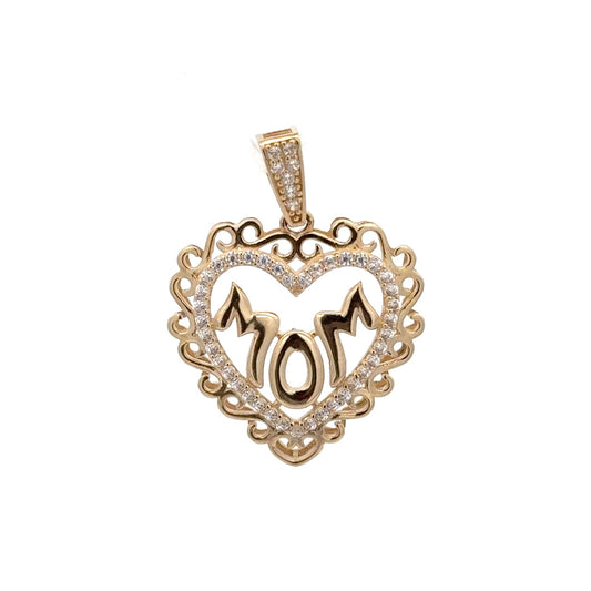 New 14K Mom Heart Pendant. H.J™️