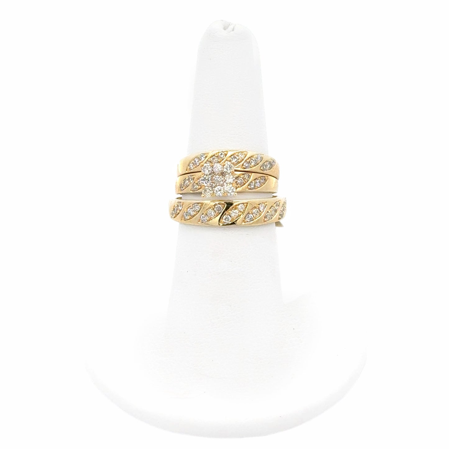 New 14K Diamond Wedding Trio Rings. H.J™️